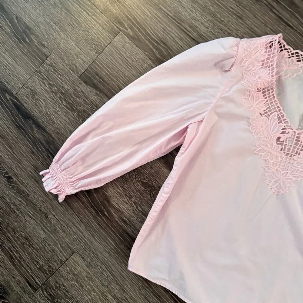 J. Crew V-neck top with eyelet trim